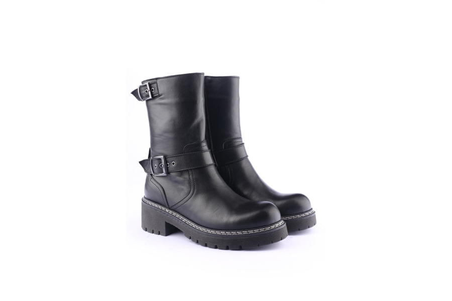 D.moro Shoes Women Leather BOOTS For Winter: 20610 Black (Wholesale)