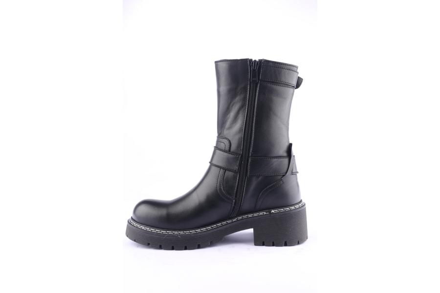 D.moro Shoes Women Leather BOOTS For Winter: 20610 Black (Wholesale)