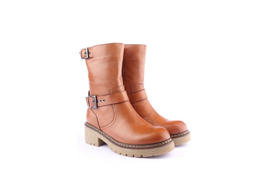 D.moro Shoes Women Leather BOOTS For Winter: 20610 Tan (Wholesale)