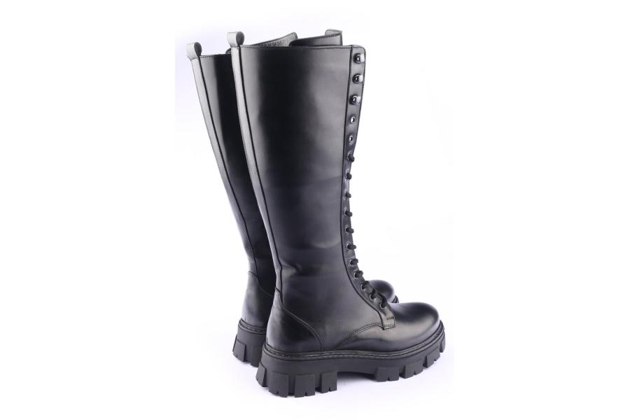 D.moro Shoes Women Leather BOOTS For Winter: 504B Black (Wholesale)