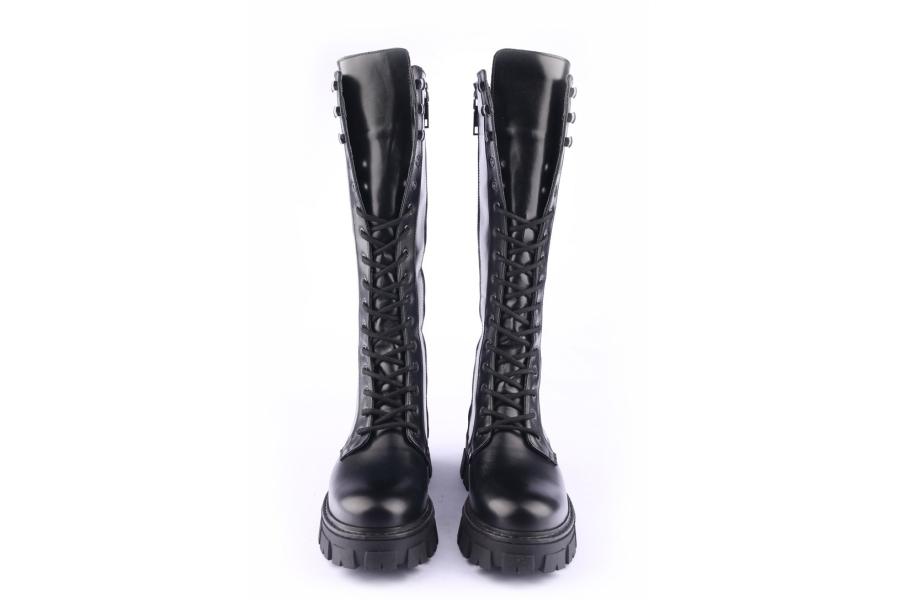 D.moro Shoes Women Leather BOOTS For Winter: 504B Black (Wholesale)