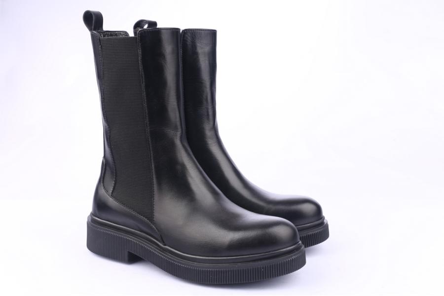 D.moro Shoes Women Leather BOOTS For Winter: 506B Black (Wholesale)