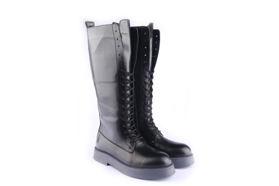 D.moro Shoes Women Leather BOOTS For Winter: 545L Black (Wholesale)