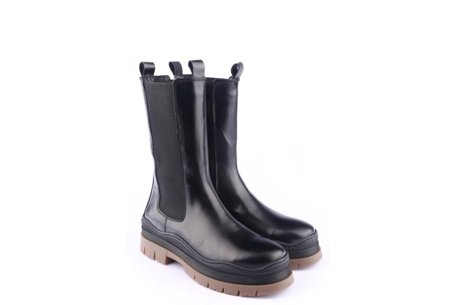 D.moro Shoes Women Leather BOOTS For Winter: 564A Black (Wholesale)