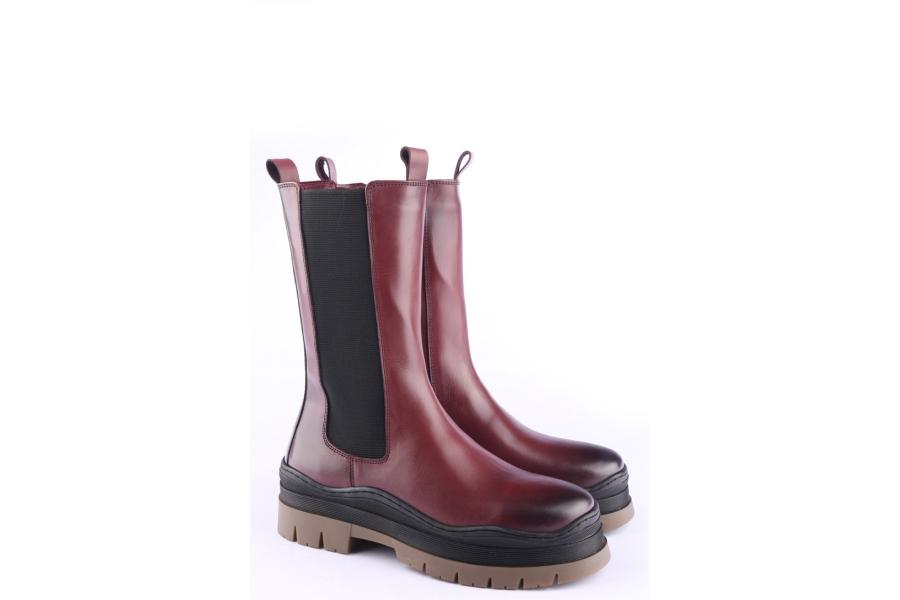 D.moro Shoes Women Leather BOOTS For Winter: 564A Burgundy (Wholesale)