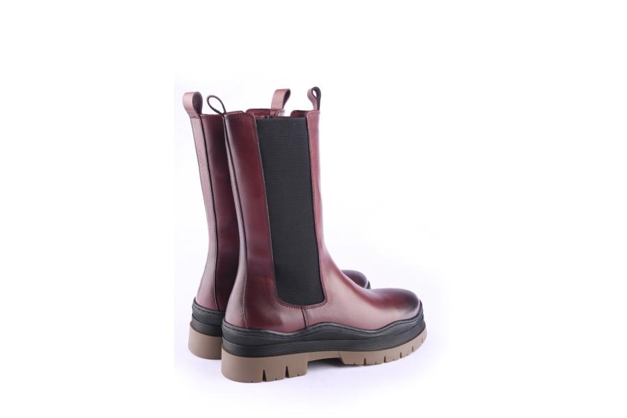 D.moro Shoes Women Leather BOOTS For Winter: 564A Burgundy (Wholesale)
