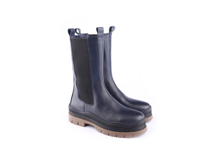 D.moro Shoes Women Leather BOOTS For Winter: 564A Navy Blue (Wholesale)
