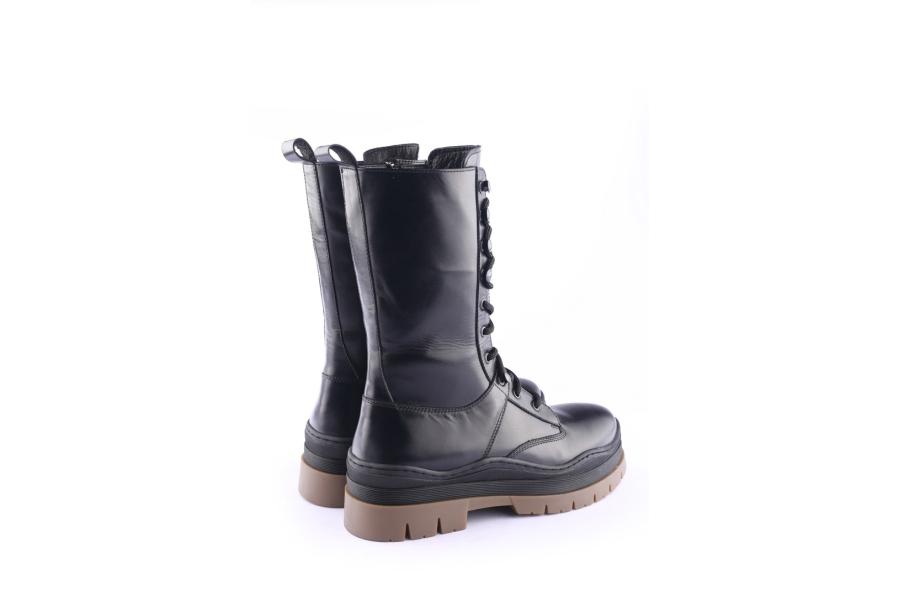 D.moro Shoes Women Leather BOOTS For Winter: 564C Black (Wholesale)