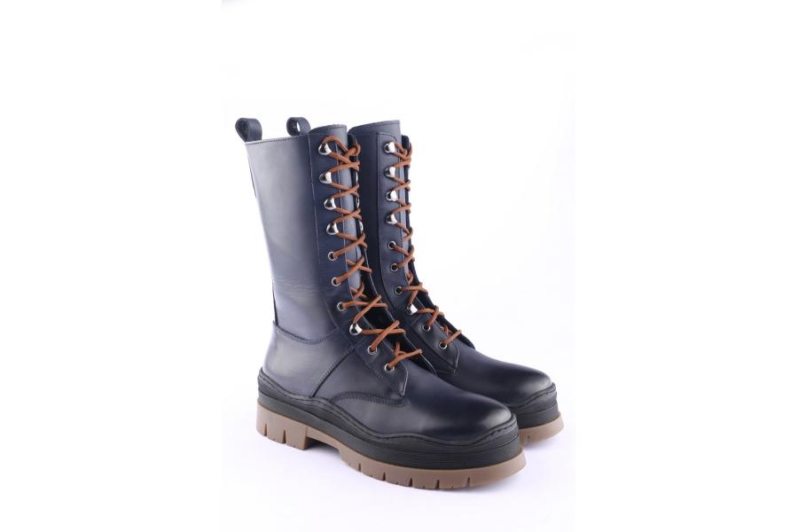 D.moro Shoes Women Leather BOOTS For Winter: 564C Navy Blue (Wholesale)