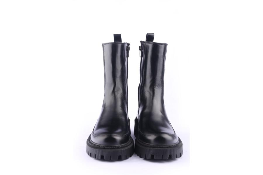 D.moro Shoes Women Leather BOOTS For Winter: 657C Black (Wholesale)