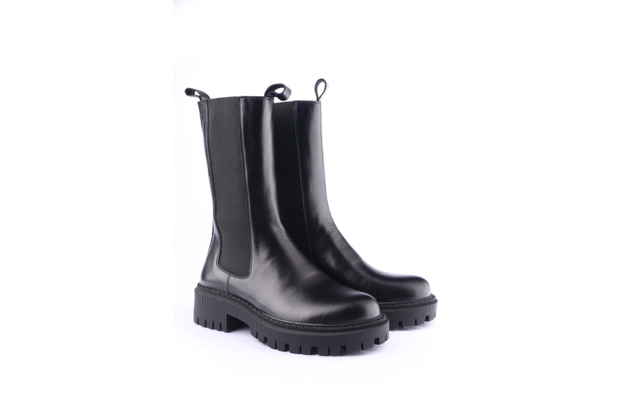 D.moro Shoes Women Leather BOOTS For Winter: 657G Black (Wholesale)
