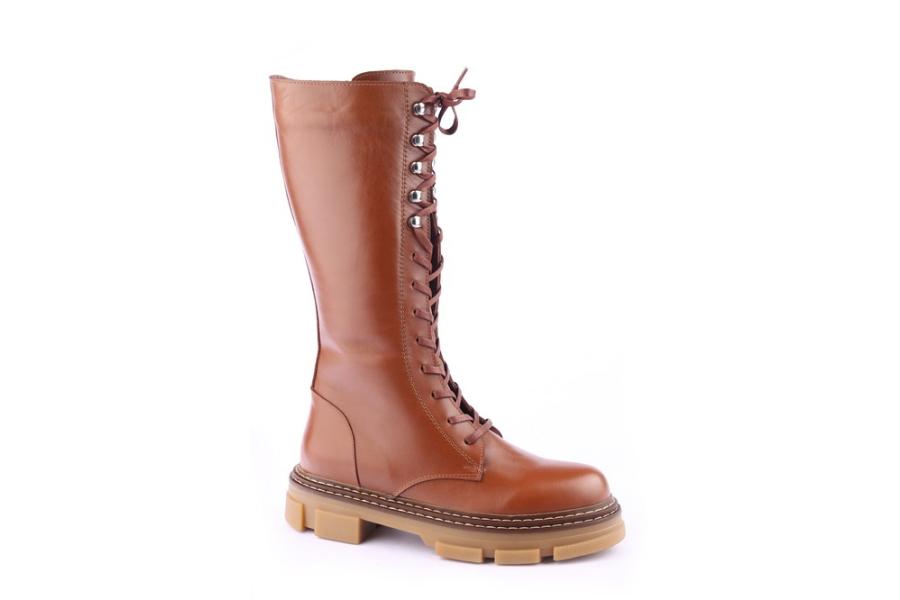 D.moro Shoes Women Leather Boots For Winter: 9806 Tan (Wholesale)