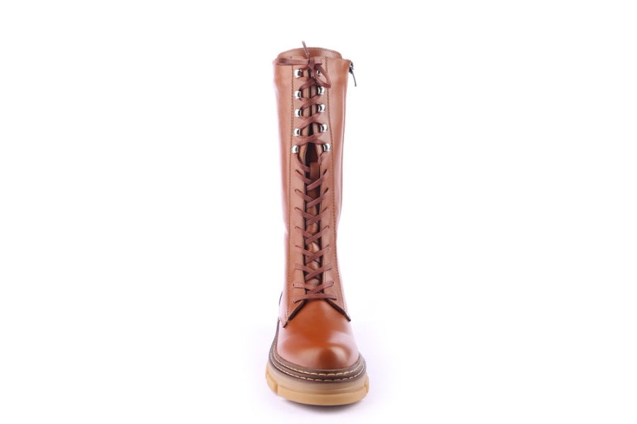 D.moro Shoes Women Leather Boots For Winter: 9806 Tan (Wholesale)