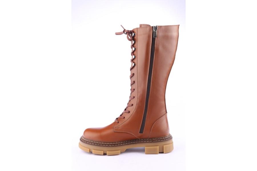D.moro Shoes Women Leather Boots For Winter: 9806 Tan (Wholesale)