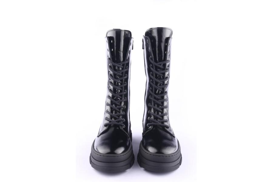 D.moro Shoes Women Leather BOOTS For Winter: SEUL1 Black (Wholesale)