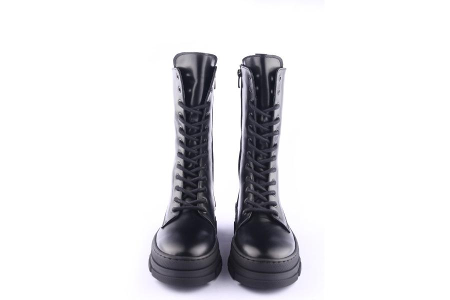 D.moro Shoes Women Leather BOOTS For Winter: SEUL1 Black (Wholesale)