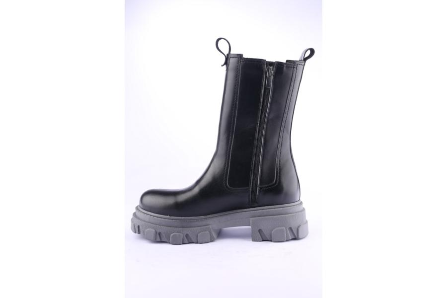 D.moro Shoes Women Leather BOOTS For Winter: Z-1300 Black (Wholesale)