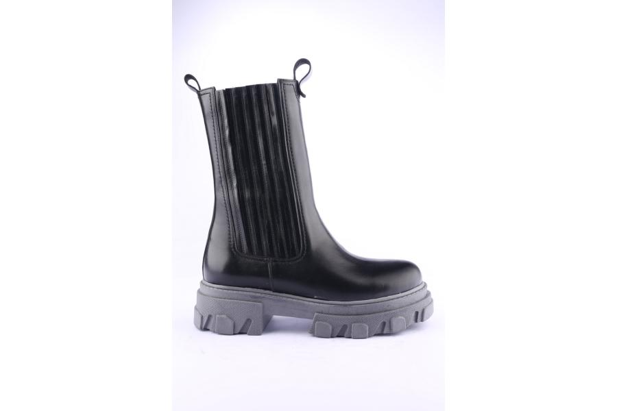 d.moro shoes Women Leather BOOTS for Winter: Z-1300 Black (Wholesale)