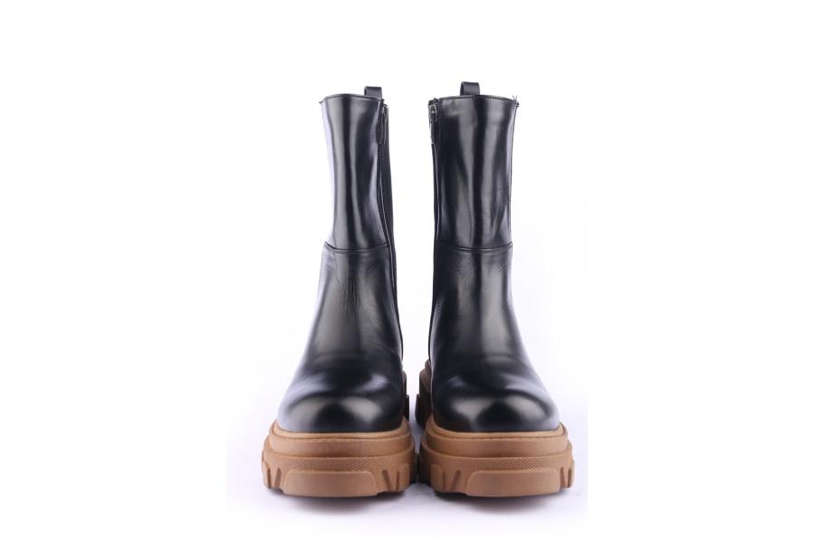D.moro Shoes Women Leather BOOTS For Winter: Z-1301 Black (Wholesale)