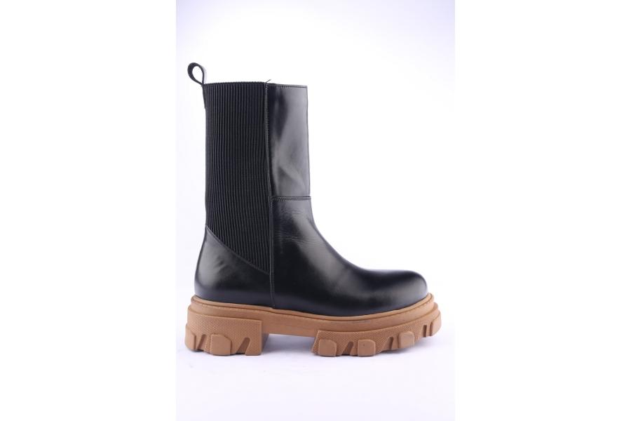 d.moro shoes Women Leather BOOTS for Winter: Z-1301 Black (Wholesale)