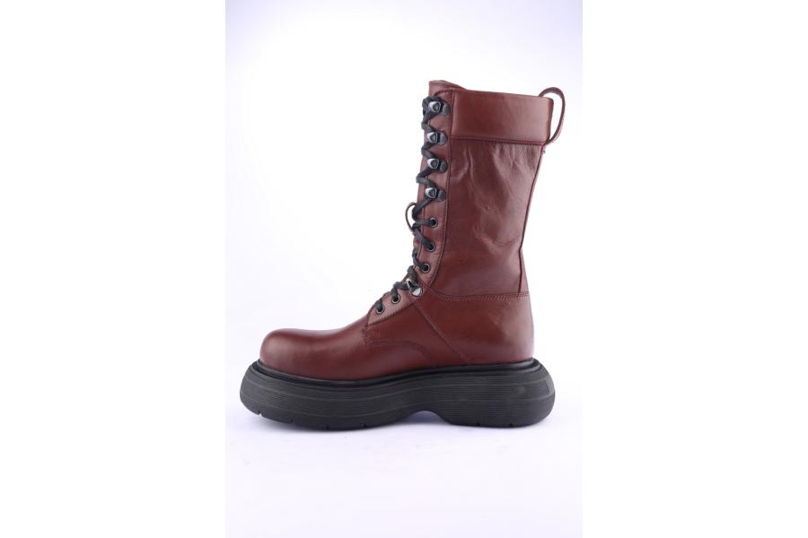 D.moro Shoes Women Leather BOOTS For Winter: Z-1402 Burgundy (Wholesale)