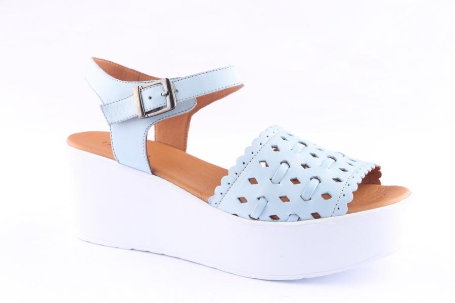 D.moro Shoes Women Leather P. Sandals For Summer: 0011 Baby Blue (Wholesale)