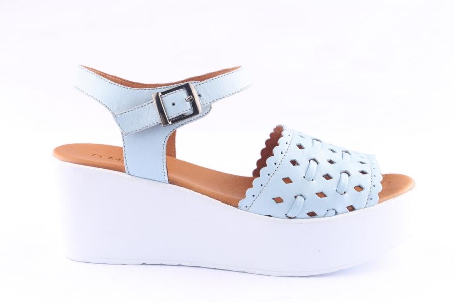 d.moro shoes Women Leather P. Sandals for Summer: 0011 Baby Blue (Wholesale)