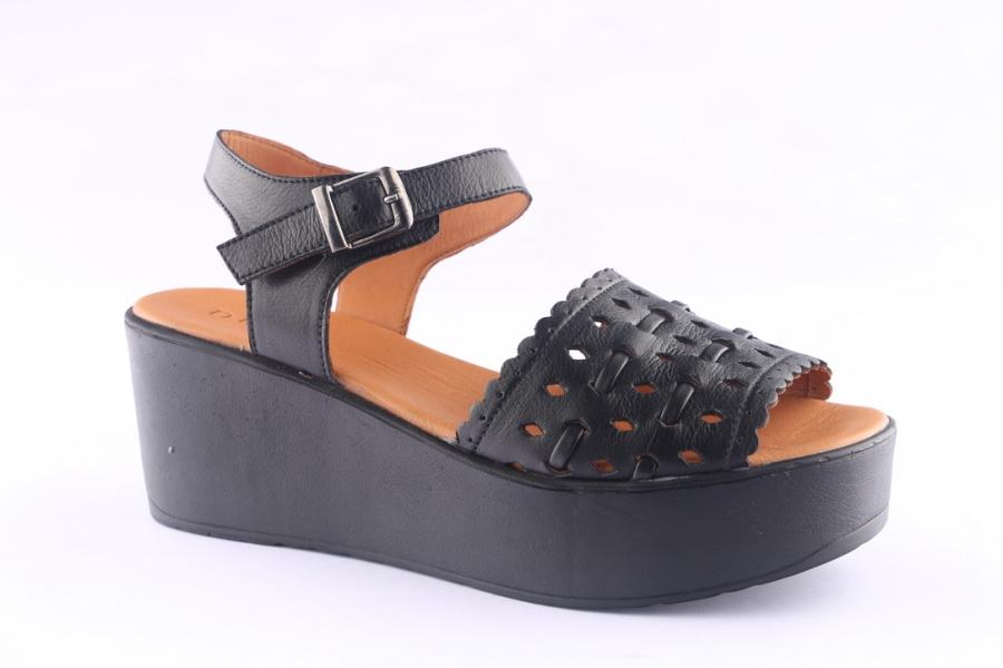 D.moro Shoes Women Leather P. Sandals For Summer: 0011 Black (Wholesale)