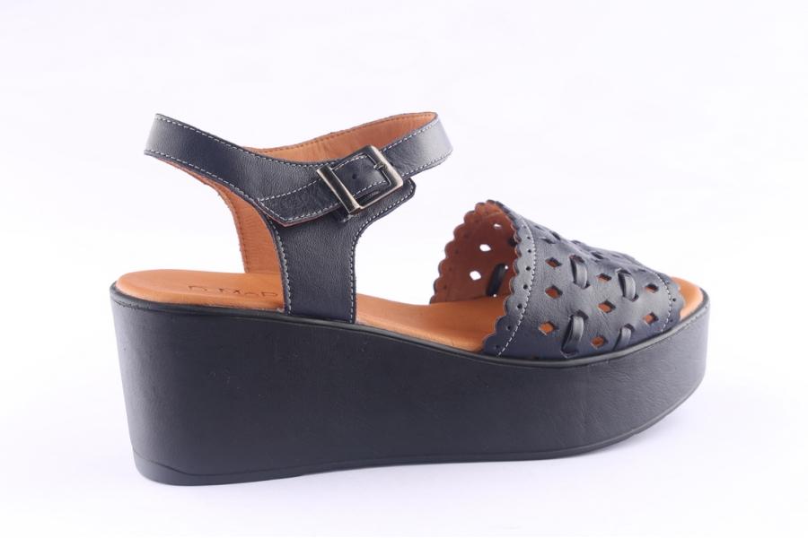 D.moro Shoes Women Leather P. Sandals For Summer: 0011 Navy Blue (Wholesale)