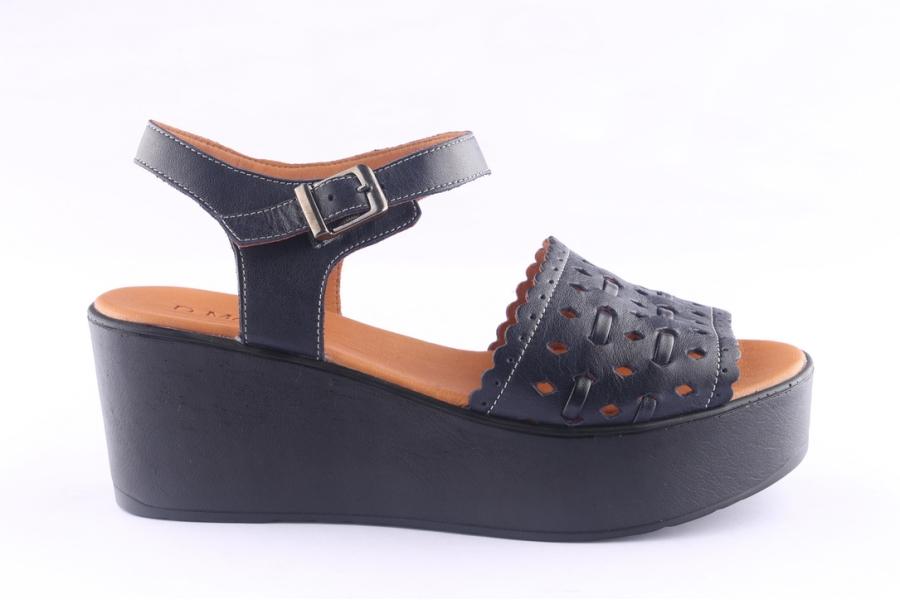 d.moro shoes Women Leather P. Sandals for Summer: 0011 Navy Blue (Wholesale)