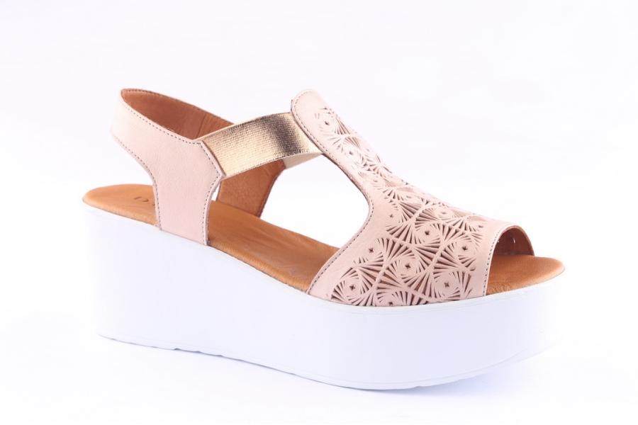 D.moro Shoes Women Leather P. Sandals For Summer: 0013 Powder (Wholesale)