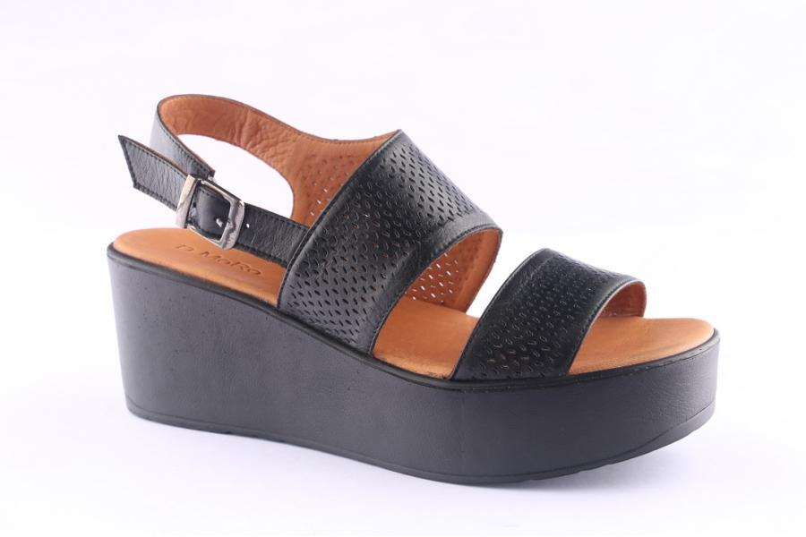 D.moro Shoes Women Leather P. Sandals For Summer: 0015 Black (Wholesale)
