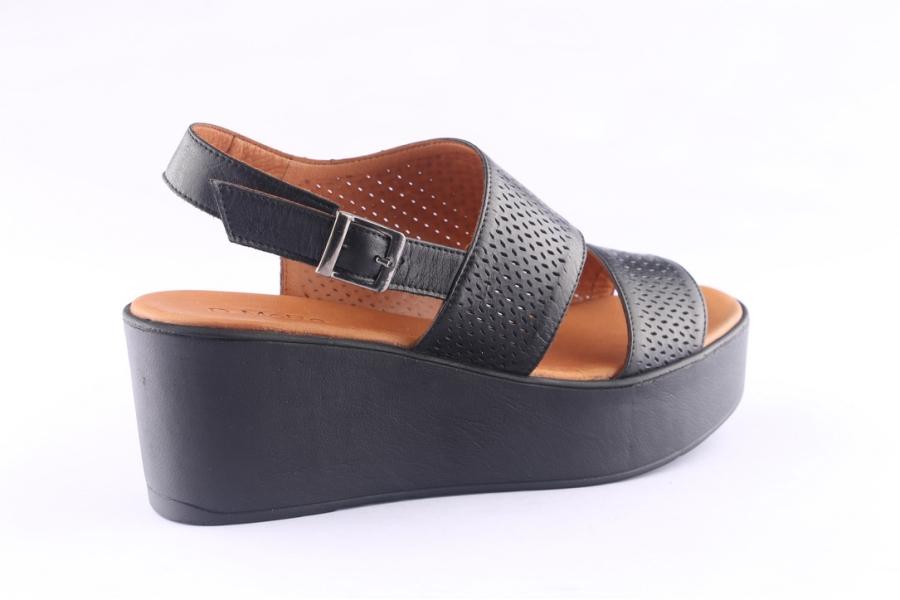 D.moro Shoes Women Leather P. Sandals For Summer: 0015 Black (Wholesale)