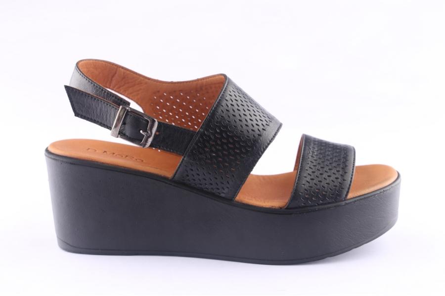 d.moro shoes Women Leather P. Sandals for Summer: 0015 Black (Wholesale)