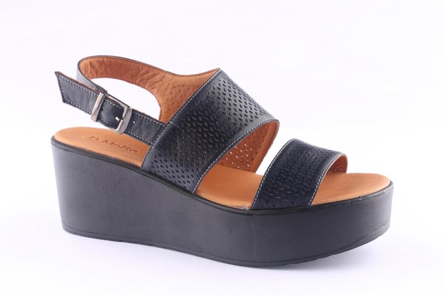 D.moro Shoes Women Leather P. Sandals For Summer: 0015 Navy Blue (Wholesale)