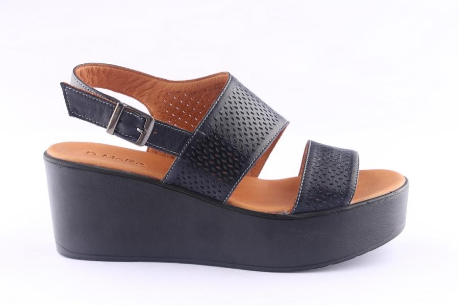 d.moro shoes Women Leather P. Sandals for Summer: 0015 Navy Blue (Wholesale)
