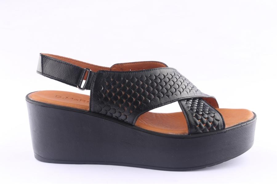 d.moro shoes Women Leather P. Sandals for Summer: 0017 Black (Wholesale)