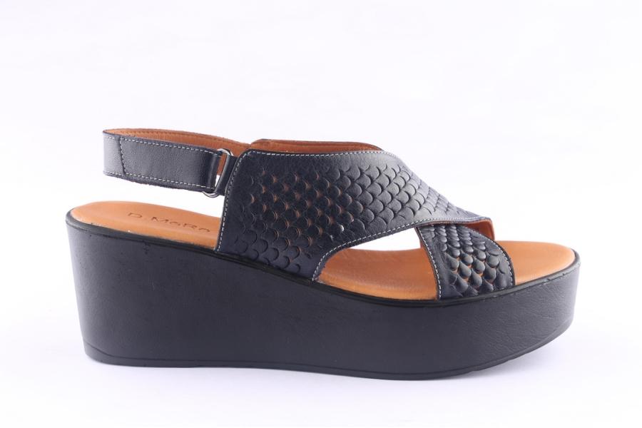 d.moro shoes Women Leather P. Sandals for Summer: 0017 Navy Blue (Wholesale)