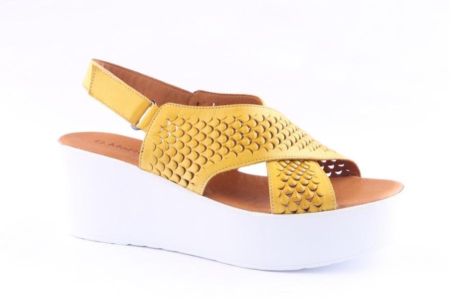 D.moro Shoes Women Leather P. Sandals For Summer: 0017 Yellow (Wholesale)