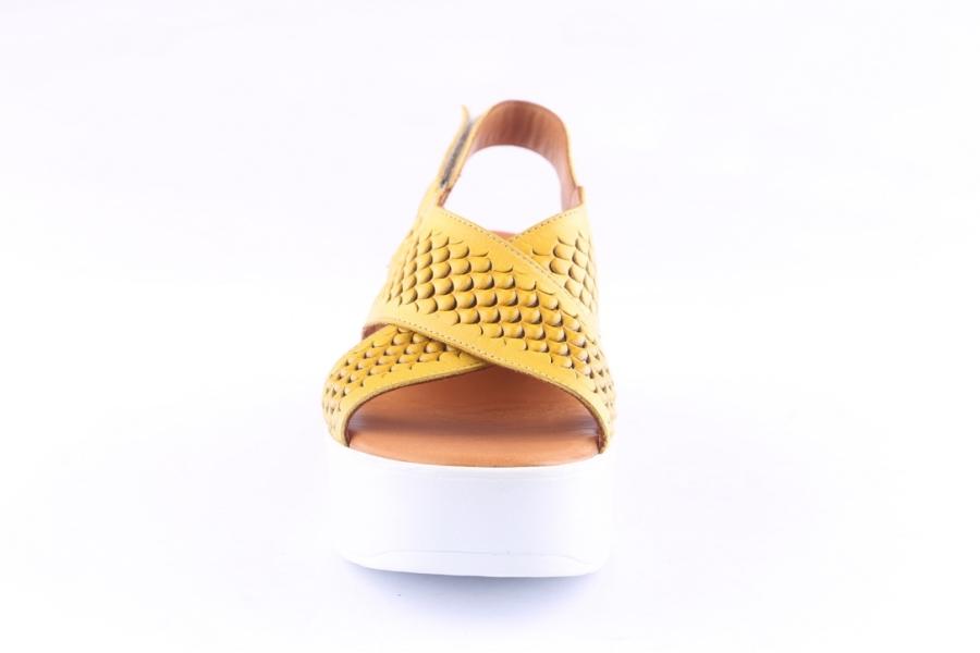 D.moro Shoes Women Leather P. Sandals For Summer: 0017 Yellow (Wholesale)