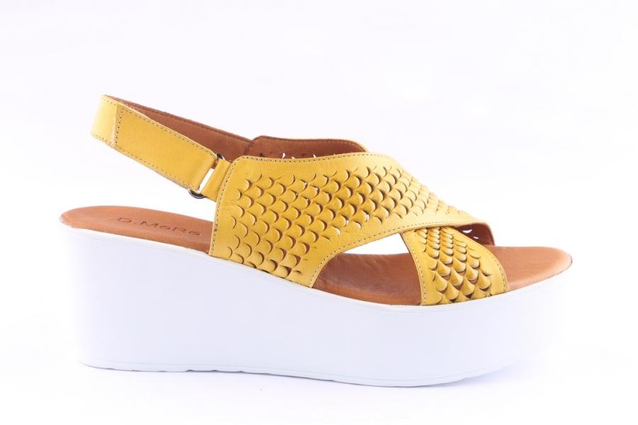 d.moro shoes Women Leather P. Sandals for Summer: 0017 Yellow (Wholesale)