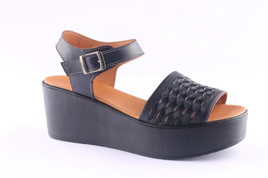 D.moro Shoes Women Leather P. Sandals For Summer: 0019 Navy Blue (Wholesale)