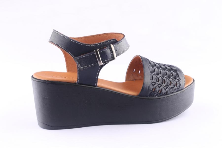 D.moro Shoes Women Leather P. Sandals For Summer: 0019 Navy Blue (Wholesale)