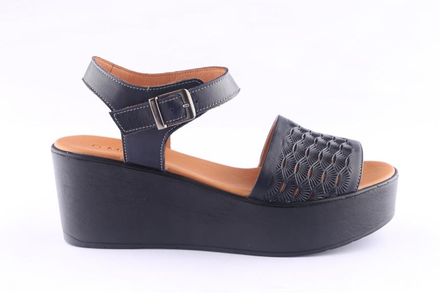 d.moro shoes Women Leather P. Sandals for Summer: 0019 Navy Blue (Wholesale)