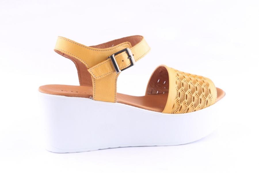 D.moro Shoes Women Leather P. Sandals For Summer: 0019 Yellow (Wholesale)