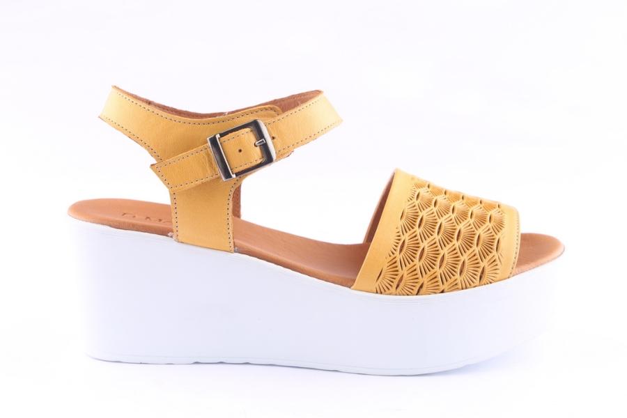 d.moro shoes Women Leather P. Sandals for Summer: 0019 Yellow (Wholesale)