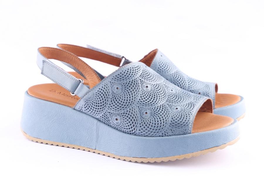 D.moro Shoes Women Leather P. Sandals For Summer: 1905 Jeans Blue (Wholesale)