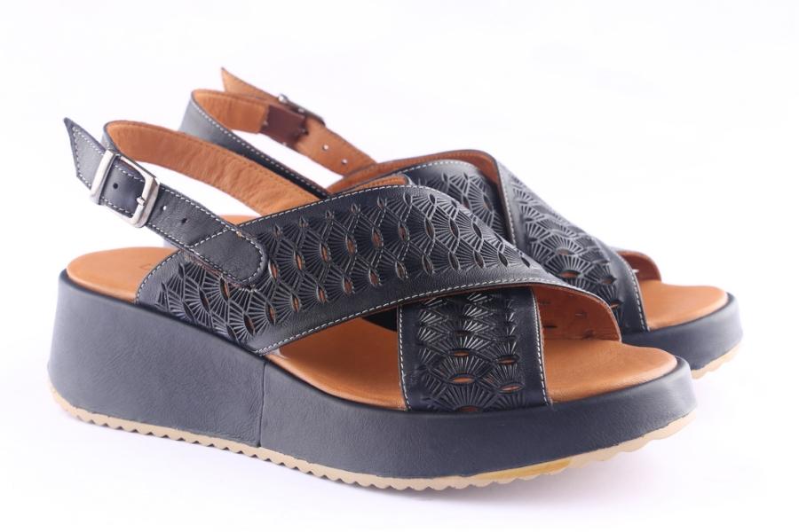 D.moro Shoes Women Leather P. Sandals For Summer: 1909 Navy Blue (Wholesale)
