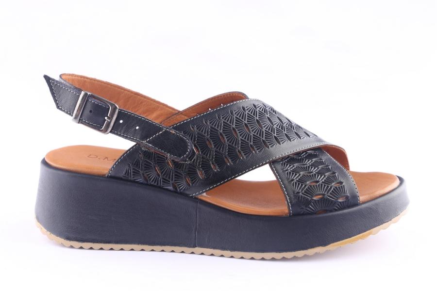 d.moro shoes Women Leather P. Sandals for Summer: 1909 Navy Blue (Wholesale)