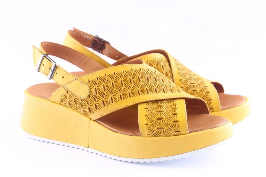 D.moro Shoes Women Leather P. Sandals For Summer: 1909 Yellow (Wholesale)